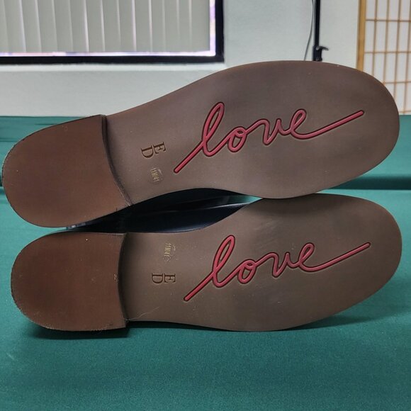 Ellen Degeneres leather wide calf navy blue tall knee high boots size 11 M EUC - Picture 3 of 8